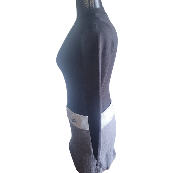 IZ Byer Black and Grey Knit Sweater Dress M - Picture 5 of 7
